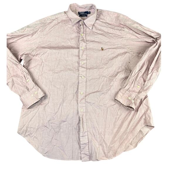 Men's Polo Ralph Lauren Andrew Pink Oxford Shirt Size XL excellent - Picture 1 of 10